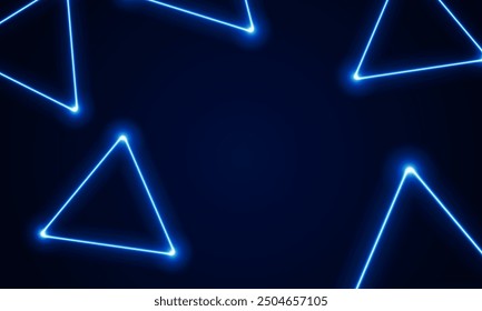 Abstrakte Key Door Open Light out Technologie und mit Neon-Dreiecken. Hitech Kommunikationskonzept Innovationshintergrund, Vektordesign