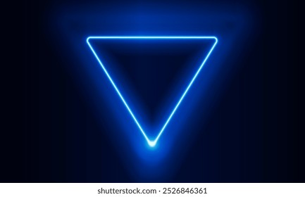 Abstract Key Door open Light out technology and with neon triangles. Hitech communication concept innovation background,  vector design