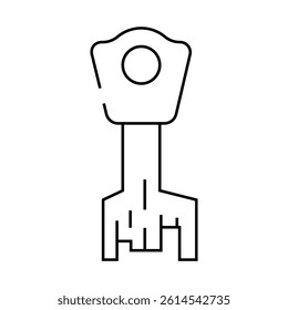 abstract key line icon vector. abstract key sign. isolated contour symbol black illustration