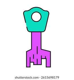 abstract key line icon vector. abstract key sign. isolated symbol illustration