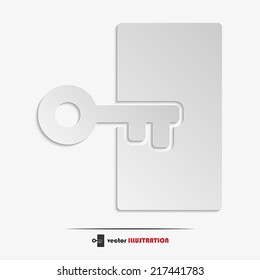 Abstract key web icon for your design