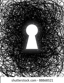An abstract keyhole