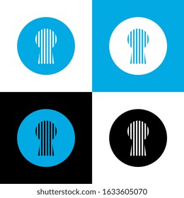Abstract keyhole icon design, digital security symbol - Vector