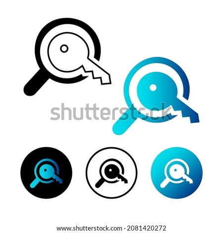 Abstract Keyword Icon Illustration Flat Design