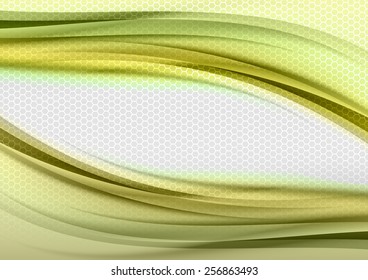 Abstract khaki background with grey hexagon. Vector design.
