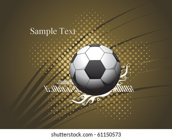 abstract khaki dotted background with isolated football
