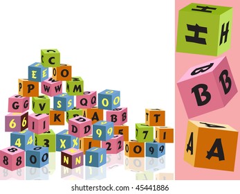 abstract kid education background, vector illustration