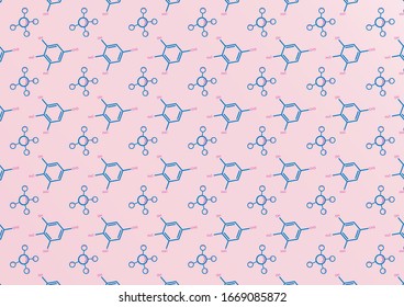 Abstract kid science pattern science pattern design vector background. Concept via molecule icon suitable for background, wallpaper, website and room kids.