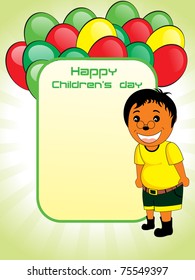 abstract kiddish concept background for happy children's day