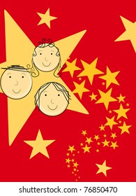 abstract kiddish concept background for happy children's day