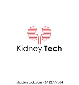 Abstract Kidney Logo Generate Idea Design Template. Color Trend Medicine Sign. 