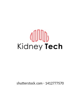 Abstract kidney logo generate idea design template. Color trend medicine sign. 