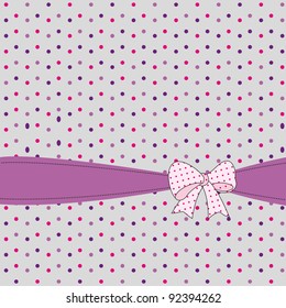Abstract kids background with ribbon