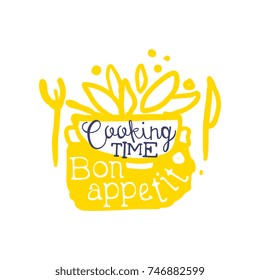 Abstract kids drawing for cooking logo design