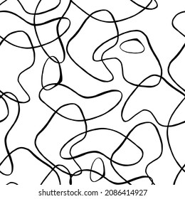 Abstract kids geometric nature shape seamless pattern. Hand drawn Black and white minimalistic background. Nursery prints for textile, holiday backdrops, holiday decoration, birthday, wrapping paper