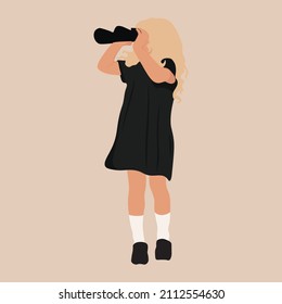 Resumen de ilustración infantil. Gente vectorial plana.