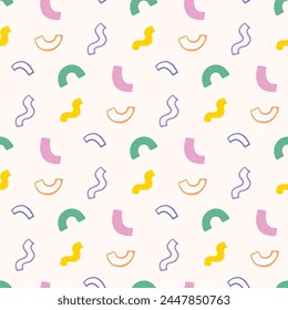 Abstract kids pattern in doodle style