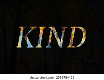 Abstract Kind Text Effect Design Black Background