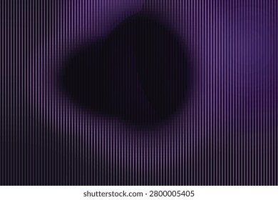 Abstract kinetic lines with dark silhouette shadow effect on purple gradient vertical