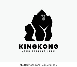 abstract king kong art logo design template illustration inspiration