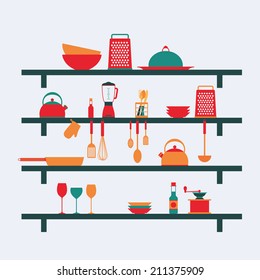 abstract Kitchen background with some special objects