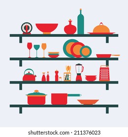 abstract Kitchen background with some special objects