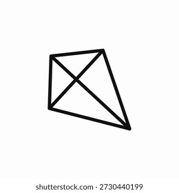 abstract kite shape icon sign vector
