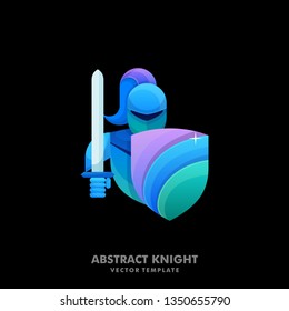 Abstract Knight colorful illustration vector template.  