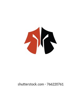 Abstract Knight Mask Logo Vector Illustration