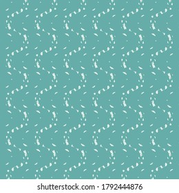 Abstract knit with meandering stripes. Blue tile pattern. Wallpaper texture.