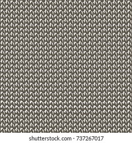 Abstract knit pattern. Monochrome sweater texture. Vector design.