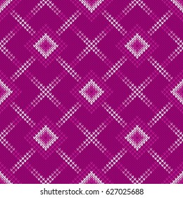 Abstract Knitted Pattern. Seamless Ornament for Sweater Design