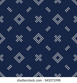 Abstract Knitted Pattern. Seamless Sweater Design