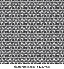 Abstract Knitted Pattern. Vector Seamless Knitting Wool Sweater Design