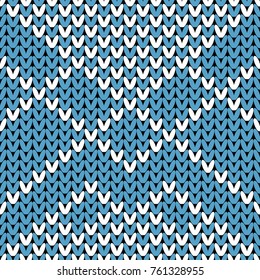 Abstract knitted seamless pattern background. Knit texture for design new year card, christmas invitation, holiday wrapping paper, winter vacation travel and ski resort advertising etc.
