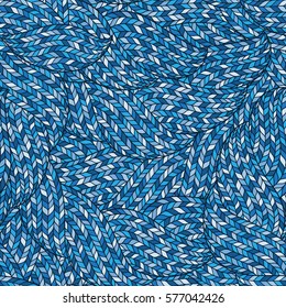 Abstract knitting fabric texture. Seamless pattern.