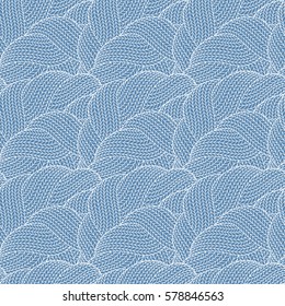 Abstract knitting fabric texture. Seamless pattern.