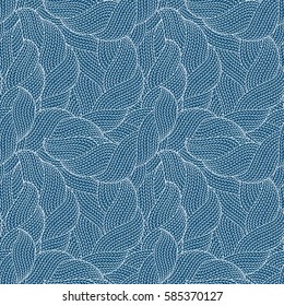 Abstract knitting fabric texture. Seamless pattern.