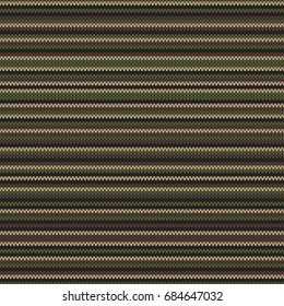 Abstract Knitting Pattern in Classic Camouflage Colors. Seamless Vector Background
