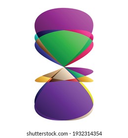 Abstract knot design element. Random intersecting lines doodle, scribble illustration