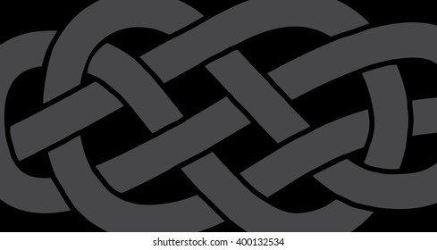 Abstract knot on a rope pattern, vector illustration
