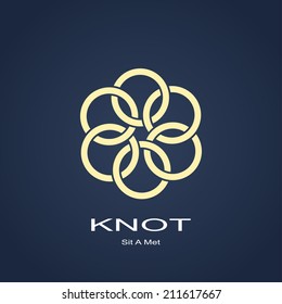 abstract knot of the rings symbol. template logo design. vector eps8