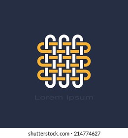 Abstract Knot Weave Symbol. Template Logo Design. Vector Eps8