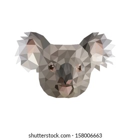 Abstract Koala Head. Vector