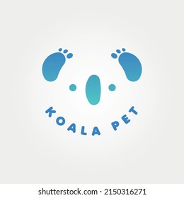 Abstract Koala Logo pet shop animal logo