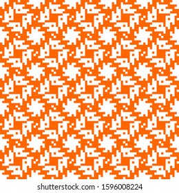Abstract Korean or Chinese seamless pattern. Repeating geometric symmetric ornament. Modern stylish texture. Vector monochrome tiled ethnic background