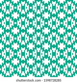 Abstract Korean or Chinese seamless pattern. Repeating geometric symmetric ornament. Modern stylish texture. Vector monochrome tiled ethnic background