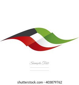 Fondo blanco del logo de la bandera de Kuwait