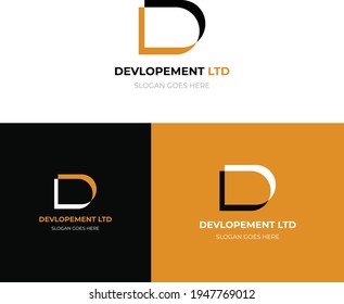 Abstract L and letter d logo for company and brand , logo design template 