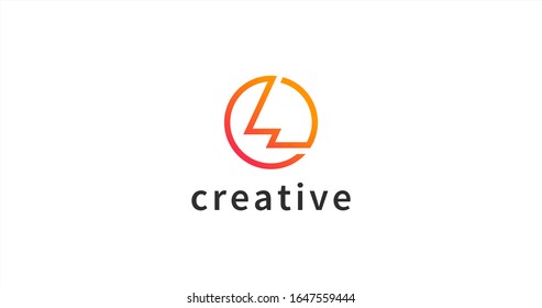 Abstract L Letter Logo Circle Icon Stock Vector (Royalty Free ...